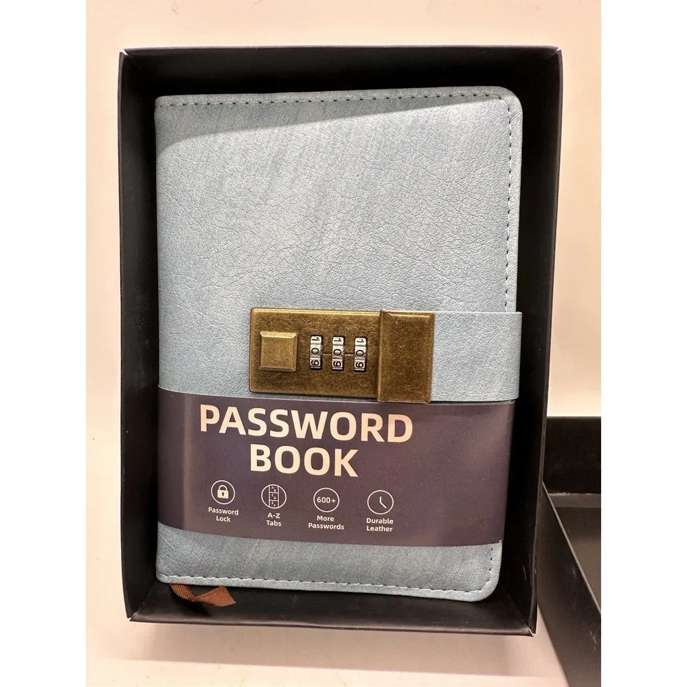 Wemate Password Book With‎ Lock, Password Book With Alphabetical Tabs